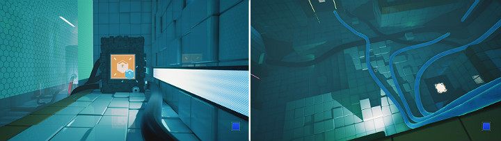 Aktywuj komputer po czym zeskocz na dół, do pomieszczenia z generatorem - Chapter 6 - Fragile Dreams - Solucja Q.U.B.E. 2 - Q.U.B.E. 2 - poradnik do gry