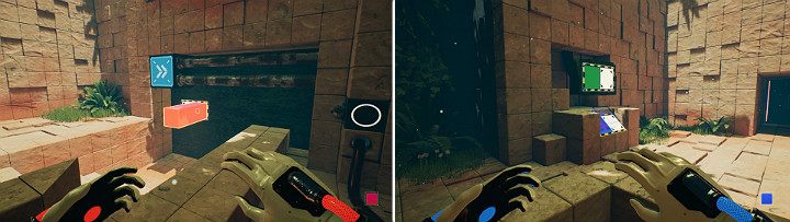 Stwórz i wysuń pomarańczową kostkę z prawej strony panelu - Chapter 8 - The Fall of Man - Solucja Q.U.B.E. 2 - Q.U.B.E. 2 - poradnik do gry