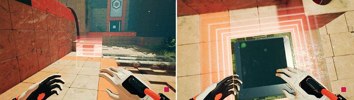 Zielona kostka zostanie przechwycona przez magnes - Chapter 8 - The Fall of Man - Solucja Q.U.B.E. 2 - Q.U.B.E. 2 - poradnik do gry