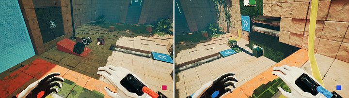 Zielona kostka wsunie się na rampę po czym wróci na prawą stronę - Chapter 8 - The Fall of Man - Solucja Q.U.B.E. 2 - Q.U.B.E. 2 - poradnik do gry