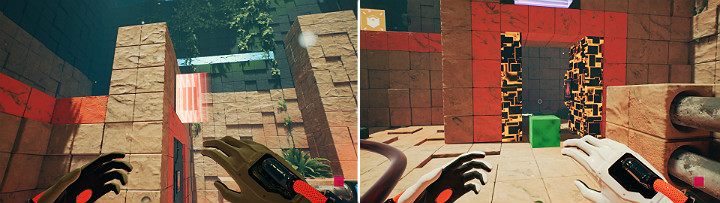 Odwróć się szybko w stronę magnesu i zamień jego biegun na niebieski - Chapter 8 - The Fall of Man - Solucja Q.U.B.E. 2 - Q.U.B.E. 2 - poradnik do gry