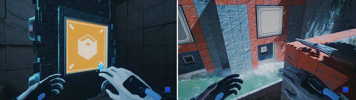 Aktywuj komputer, wyjdź do głównej lokacji, wskocz na wyższy poziom i przejdź do ostatnich drzwi, które znajdują się na dole po prawej stronie - Chapter 10 - Uncomfortable Truths - Solucja Q.U.B.E. 2 - Q.U.B.E. 2 - poradnik do gry