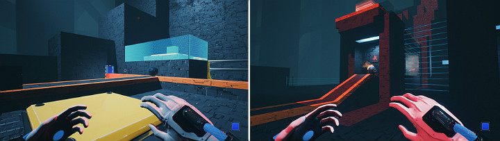 Kula pomknie w prawą stronę, a następnie odbije się od ściany i zacznie wracać - Chapter 11 - The Abyss - Solucja Q.U.B.E. 2 - Q.U.B.E. 2 - poradnik do gry