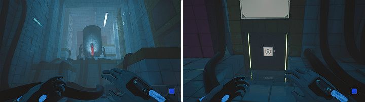 Gdy wejdziesz do pomieszczenia z ostatnim reaktorem od razu udaj się do drzwi z lewej strony - Chapter 7 - The Edge - Solucja Q.U.B.E. 2 - Q.U.B.E. 2 - poradnik do gry