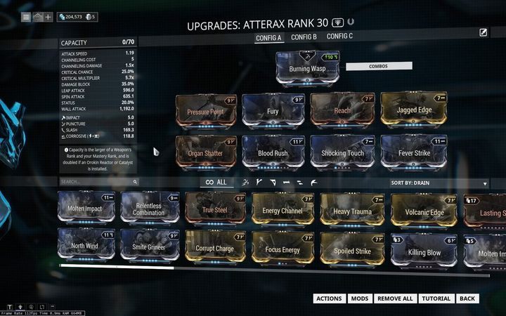 Bronie te muszą być nastawione na jak największy zasięg i jak największe obrażenia (można do tego jeszcze dorzucić mod Okaleczający Cios - Maiming Strike) - Zenurik - Szkoły w Warframe - Warframe - poradnik do gry