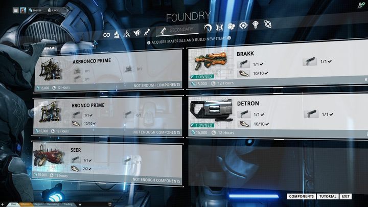 Crafting realizuje się na Twoim statku - Warframe - Crafting (wytwarzanie) - Warframe - poradnik do gry