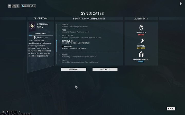 Cefalon Suda (Cephalon Suda) posiada dobre stosunki z Arbitrami Hexis (Arbiter of Hexis) - +50% do reputacji Arbitrów Hexis podczas wykonywania misji Cefalon Suda - Warframe - Cefalon Suda - Warframe - poradnik do gry