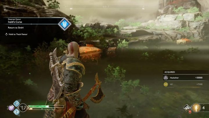 Komentarz: Warsztat Ivaldiego, Ochrona Ivaldiego i Przekleństwo Ivaldiego polegają głownie na zdobywaniu ech mgły - specjalnej waluty w świecie Niflheim - God Of War: Przysługi - spis wszystkich zadań - God Of War - poradnik do gry