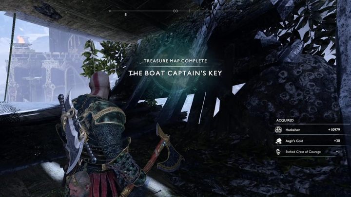 Miejsce odkopania skarbu: Wyspa Śmierci - skarb znajdziesz pod wrakiem łodzi - God Of War: Mapy Skarbów - lista wszystkich, porady - God Of War - poradnik do gry