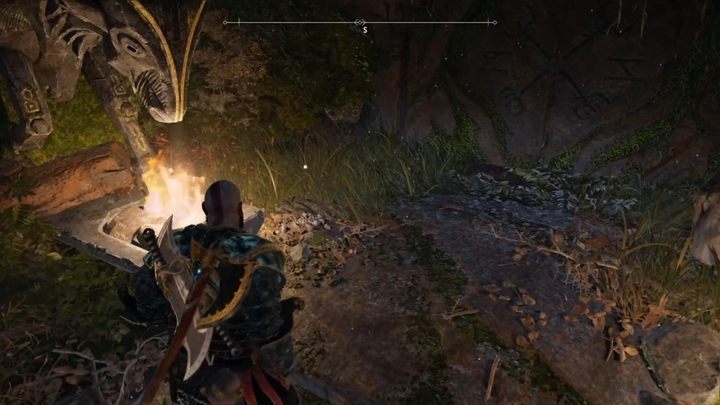 Miejsce odkopania skarbu: Magazyn Fafnira - skarb zakopany jest pod figurkami kozłów, przy wejściu do świątyni - God Of War: Mapy Skarbów - lista wszystkich, porady - God Of War - poradnik do gry