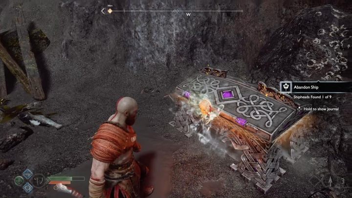 Pierwszy fragment znajdziesz na wyspie Zapomniane Jaskinie - God Of War: Muspelheim - wszystkie próby/wyzwania - God Of War - poradnik do gry