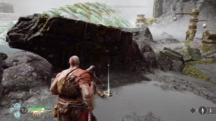 Komentarz: Artefakt znajdziesz przy zwłokach - musisz wejść po łańcuchu do góry - God Of War: Zapomniane jaskinie - lista sekretów i znajdziek - God Of War - poradnik do gry