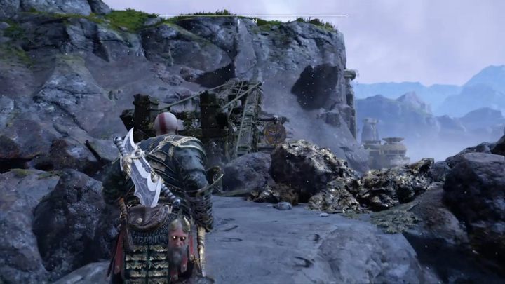 Komentarz: Artefakt znajdziesz niedaleko wind - musisz rzucić toporem w bombę, która jest wśród kamieni - God Of War: Wyspa Śmierci - lista sekretów i znajdziek - God Of War - poradnik do gry