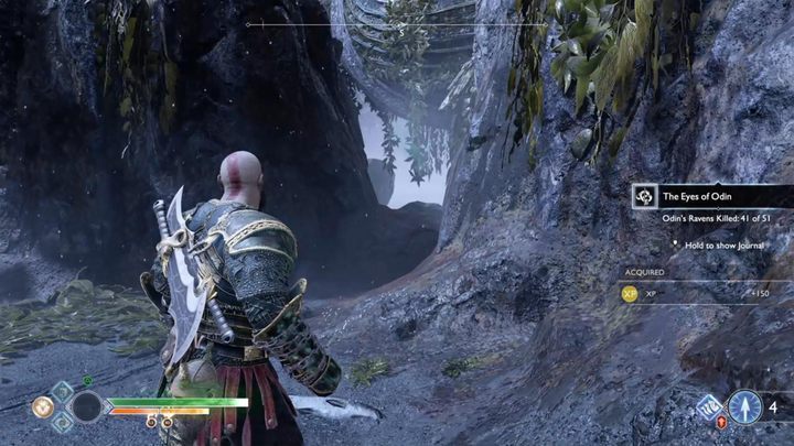 Komentarz: Kruk siedzi w szczelinie, miedzy dwoma skałami - God Of War: Wyspa Śmierci - lista sekretów i znajdziek - God Of War - poradnik do gry