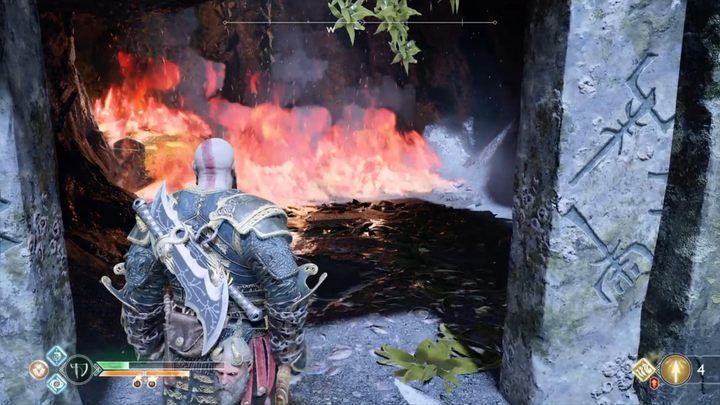 Komentarz: Musisz ustawić na trzech znakach odpowiednie runy, by przejść przez bramę - God Of War: Żelazna Zatoka - lista sekretów i znajdziek - God Of War - poradnik do gry