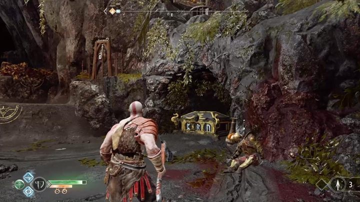 Komentarz: Musisz obrócić znak, by zyskać dostęp do dzwonów i tym samym, otworzyć skrzynkę - God Of War: Wieża Strażnicza - lista sekretów i znajdziek - God Of War - poradnik do gry