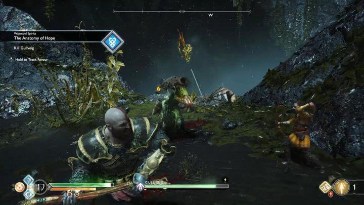 Komentarz: Duch zleci ci zadanie Anatomia Nadziei, które polega na zebraniu trzech kości - ich lokacja zostanie ujawniona na mapie - God Of War: Kanał Kamieniarza - lista sekretów i znajdziek - God Of War - poradnik do gry