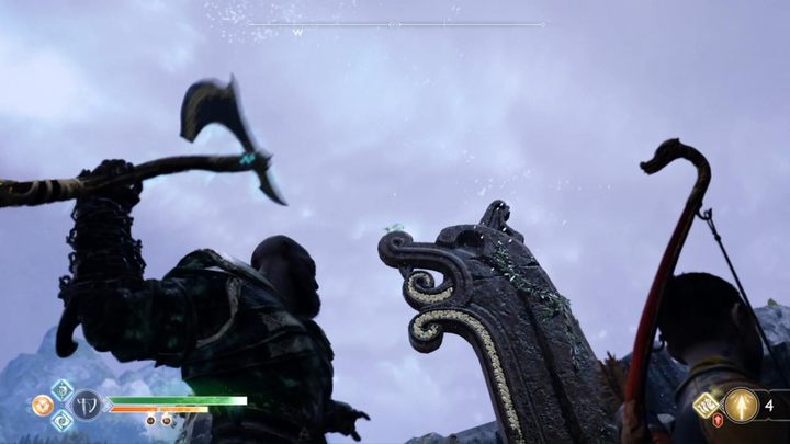 Komentarz: Kruk siedzi na szczycie figury - God Of War: Rada Walkirii - lista sekretów i znajdziek - God Of War - poradnik do gry