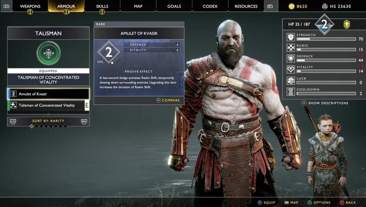 Kratos opisany jest przez sześć współczynników - God Of War: Rozwój postaci Kratosa i Atreusa - God Of War - poradnik do gry