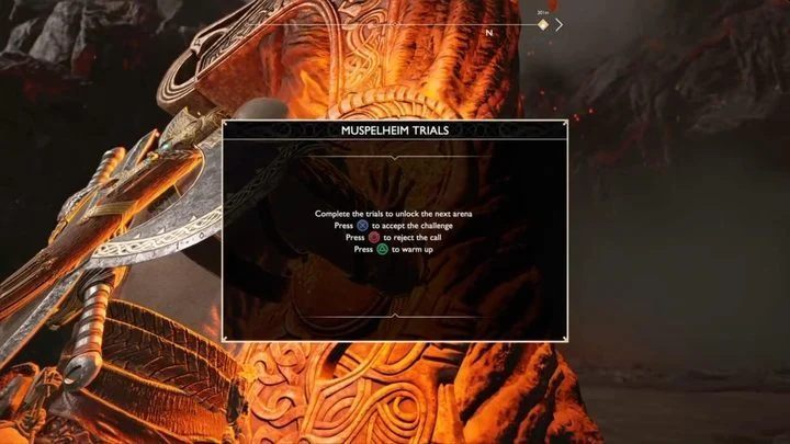 Komentarz: Lokację Muspelheim dokładnie opisaliśmy na osobnej stronie rozdziału Zadania poboczne i wyzwania - God of War: Trofea - lista wszystkich - God Of War - poradnik do gry