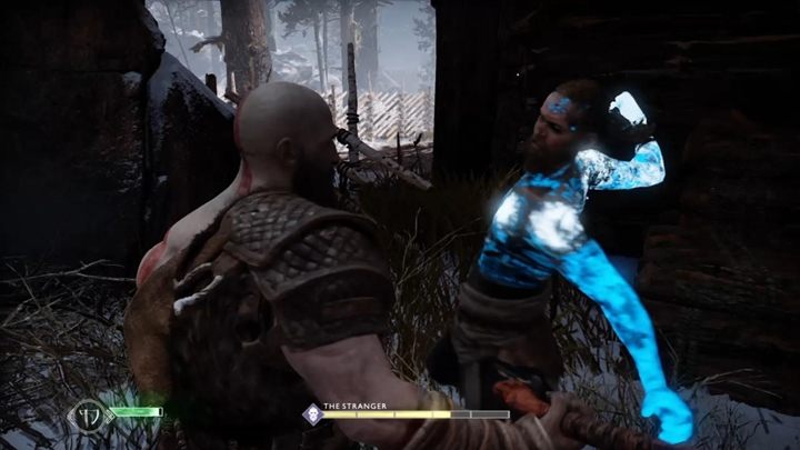 W początkowej fazie pojedynku Nieznajomy będzie prowokował Kratosa do walki i będzie dość ospały - God of War: Nieznajomy z prologu - God Of War - poradnik do gry