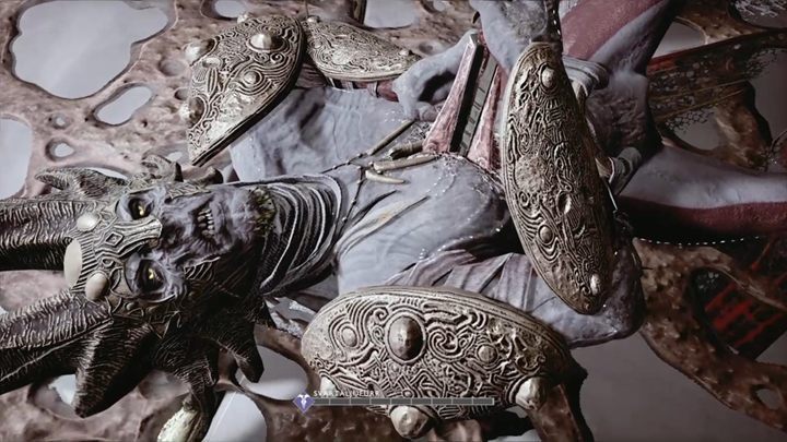 Pozbawienie Svartaljofurra całego paska zdrowia pozwoli wykonać na nim egzekucję i obejrzeć krótką scenkę - God of War: Svartaljofurr - elf z Alfheim - God Of War - poradnik do gry