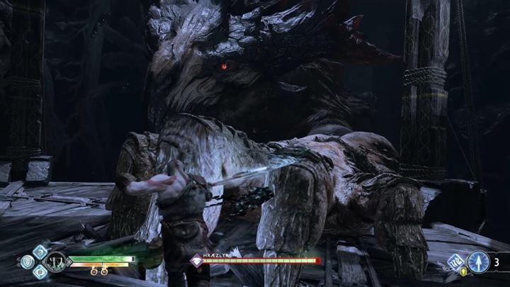 Konfrontacja ze smokiem ma miejsce w trakcie eksploracji Wnętrza Góry w ramach głównej fabuły - God of War: Smok z Wnętrza Góry - God Of War - poradnik do gry