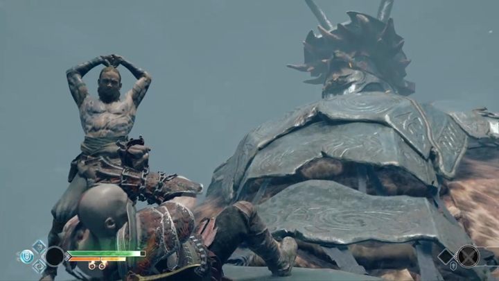 Po chwili, sytuacja się zmieni i będzie trzeba unikać ciosów Baldura - God of War: Nieznajomy - drugie starcie - God Of War - poradnik do gry