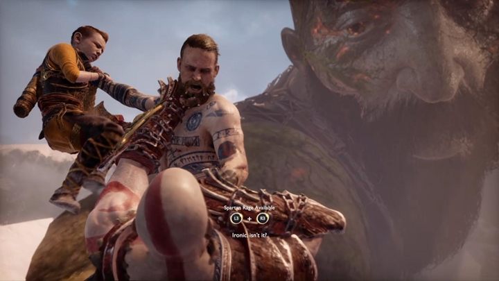 Podczas finałowej walki będzie można skorzystać z Szału Spartan aktywowanego przez kombinację L3+R3 - God of War: Finałowy boss - God Of War - poradnik do gry