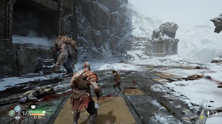 Atreus będzie przeważnie stał z daleka i na twoją komendę strzelał we wrogów. - God Of War: Czy Atreus może zginąć? - God Of War - poradnik do gry