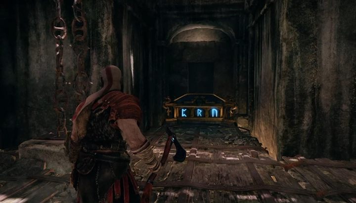 Przywołaj topór i wyceluj w róg kolejnej spiczastej bariery - God Of War: Droga w kierunku góry - solucja, opis przejścia - God Of War - poradnik do gry