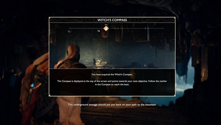 Od tej pory możesz używać kompasu wiedźmy - wyznaczy on aktualny cel historii i ułatwi nawigację - God Of War: Droga w kierunku góry - solucja, opis przejścia - God Of War - poradnik do gry