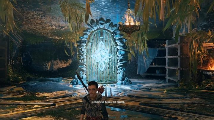 Gdy będziesz chciał kontynuować przygodę, idź do wskaźnika na kompasie i porozmawiaj z Brokiem, który otworzył tutaj swój sklep - God Of War: Droga w kierunku góry - solucja, opis przejścia - God Of War - poradnik do gry