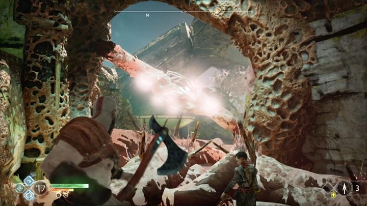 Podejdź do świecącej na czerwono rośliny - God Of War: Światło Alfheimu - solucja, opis przejścia - God Of War - poradnik do gry