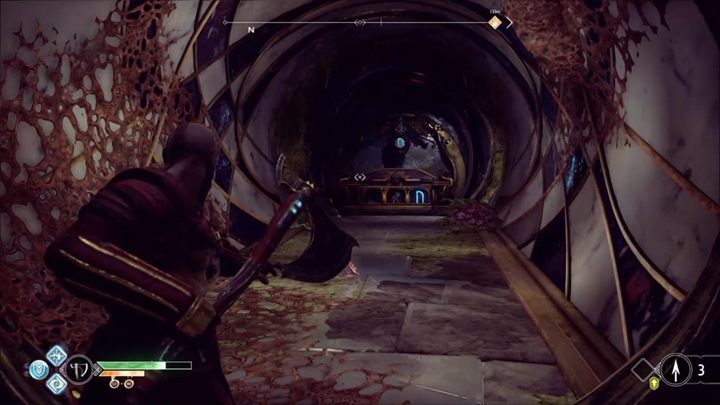 Aby otworzyć kufer musisz zlokalizować i rzucić toporem w trzy dzwony - God Of War: Światło Alfheimu - solucja, opis przejścia - God Of War - poradnik do gry