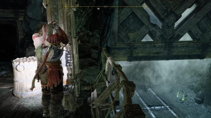 Możesz kontynuować drogę - idź do korytarza ze światłem, usuń głaz i podnieś bramę - God Of War: Wnętrze Góry - solucja, opis przejścia - God Of War - poradnik do gry