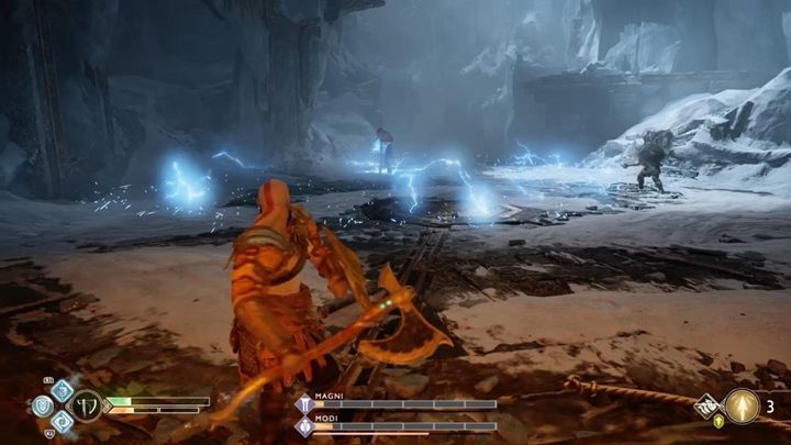 Ostatecznie czas na rundę trzecią - uważaj na ataki obszarowe wrogów, które zadają sporo obrażeń - God Of War: Magiczne Dłuto - solucja, opis przejścia - God Of War - poradnik do gry