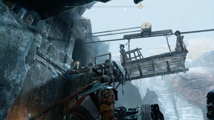 Idź dalej - odblokuj kolejkę i podrzuć Atreusa na rusztowanie - God Of War: Za zamkniętymi drzwiami - solucja, opis przejścia - God Of War - poradnik do gry