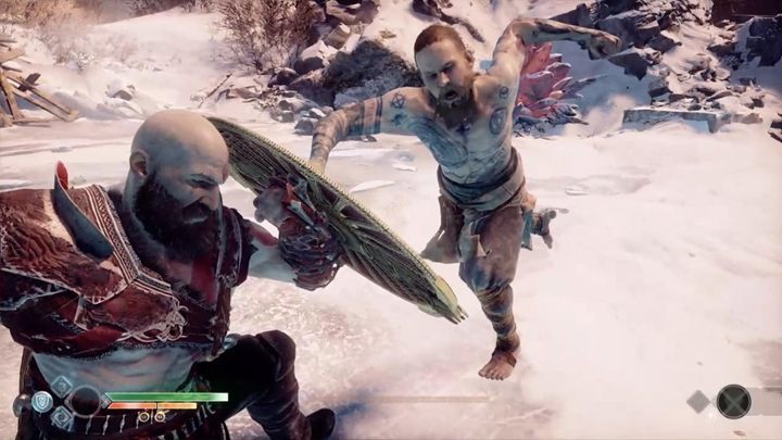 Poczekaj teraz na cios wroga i sparuj go, a rozpoczniesz kolejną rundę walki - God Of War: Jotunheim w zasięgu ręki - solucja, opis przejścia - God Of War - poradnik do gry