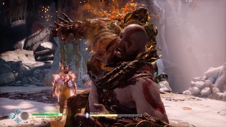 Po pewnym czasie pojawią się również dodatkowi wrogowie - staraj się ich wyeliminować w pierwszej kolejności, bo bardzo przeszkadzają w walce - God Of War: Jotunheim w zasięgu ręki - solucja, opis przejścia - God Of War - poradnik do gry