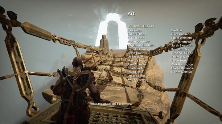 Po obejrzeniu napisów końcowych, udaj się do Świątyni Tyra - God Of War: Powrót do domu - solucja, opis przejścia - God Of War - poradnik do gry