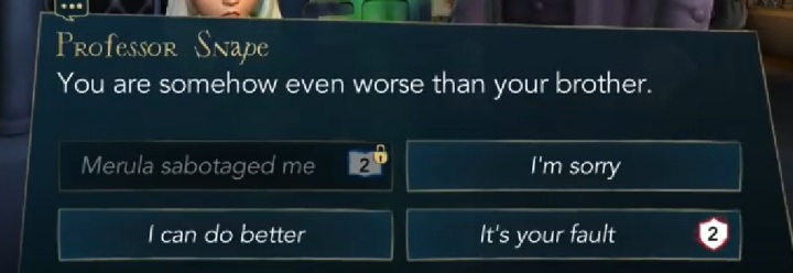 Niektóre opcje dialogowe w Harry Potter: Hogwarts Mystery są zaznaczone odpowiednimi znacznikami - Dialogi w Harry Potter i Tajemnica Hogwartu - Harry Potter i Tajemnica Hogwartu - poradnik do gry