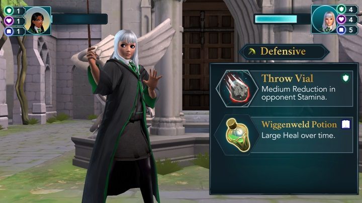 W trakcie walki możesz się leczyć - Jak wygrywać pojedynki? | Harry Potter i Tajemnica Hogwartu - Harry Potter i Tajemnica Hogwartu - poradnik do gry