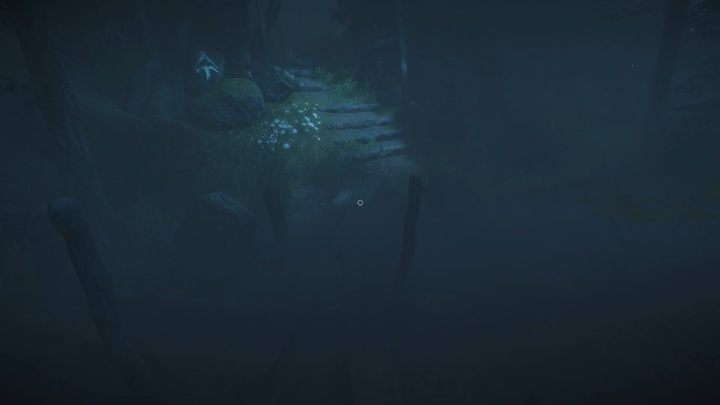 Gdy ułożysz już pierwszy kamień idź ścieżką po prawej stronie, oznaczoną symbolem drzewa - Solucja | Lower Garden Lake Ridden - Lake Ridden - poradnik do gry