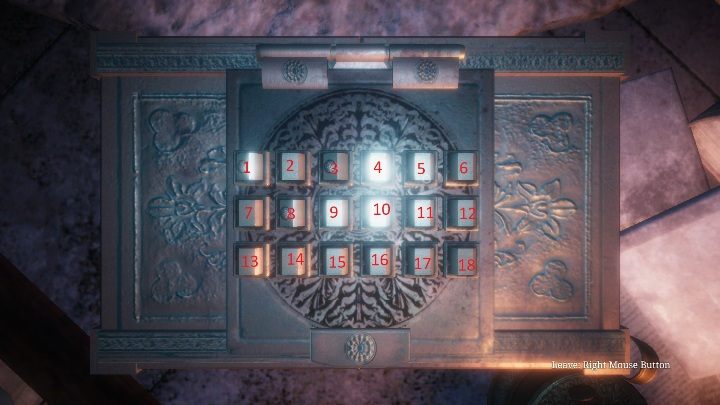 Aby otworzyć ten puzzle box musisz ułożyć przyciski tak, aby na każdym widniał symbol - Rozwiązania zagadek | Puzzle Box Lake Ridden - Lake Ridden - poradnik do gry