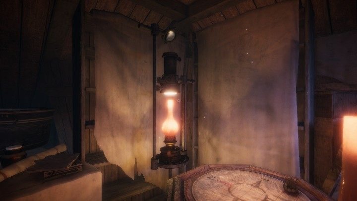 Aby móc zbliżyć się do stolika musisz wrócić do poprzedniej części strychu i zabrać stamtąd soczewkę - Solucja | Estate Lake Ridden - Lake Ridden - poradnik do gry