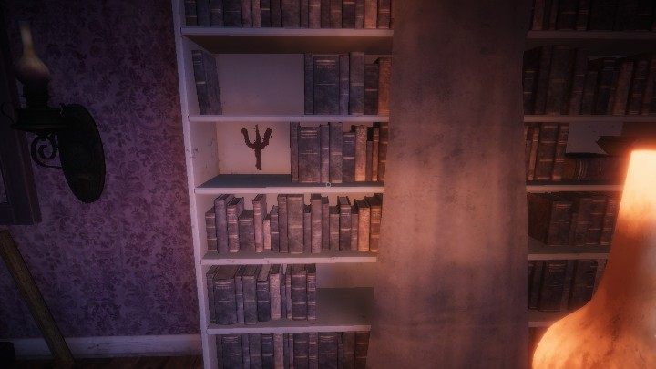 Na półce obok znajdziesz symbol, który zajmuje 2 miejsce w mechanizmie - Rozwiązanie zagadek | Estate Lake Ridden - Lake Ridden - poradnik do gry