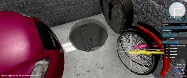 Wejście do bunkra w garażu - Zlecenie Maria Strachowska, solucja, House Flipper - House Flipper - poradnik do gry