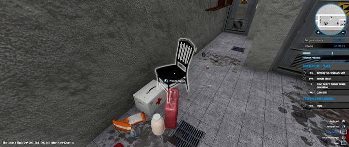 Łatwo jest pominąć stare krzesła, które także zaliczają się do śmieci - Zlecenie Maria Strachowska, solucja, House Flipper - House Flipper - poradnik do gry