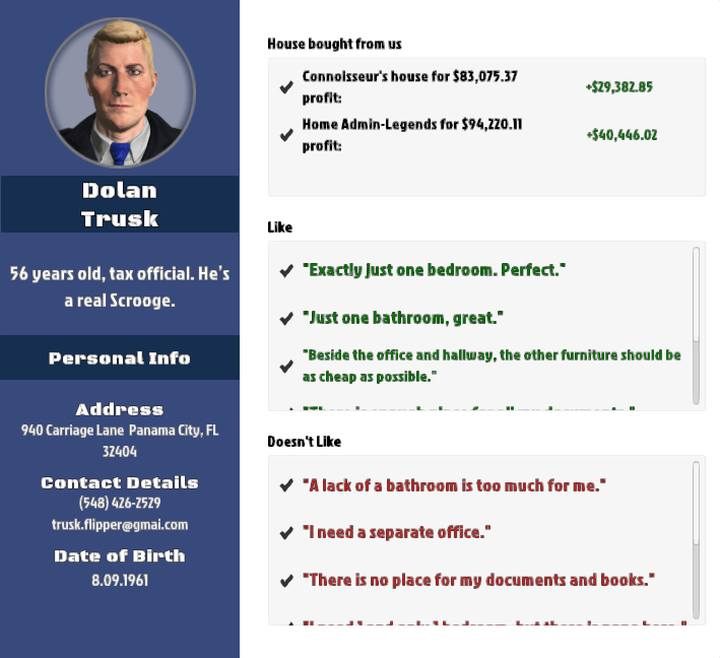 Dolan Trusk - Dolan Trusk | kupcy w House Flipper - House Flipper - poradnik do gry